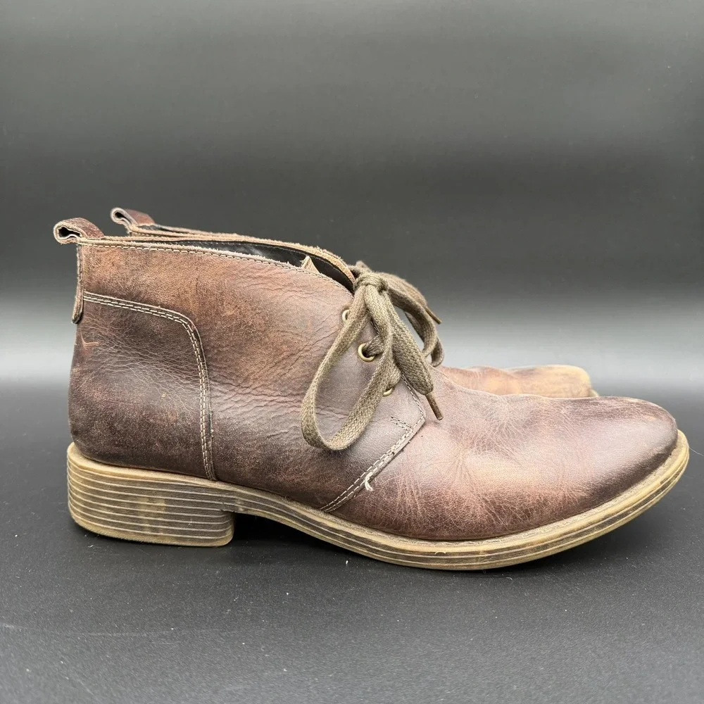 GBX Men's Brown Leather Lace-Up Ankle Chukka Boots Size‎ 12